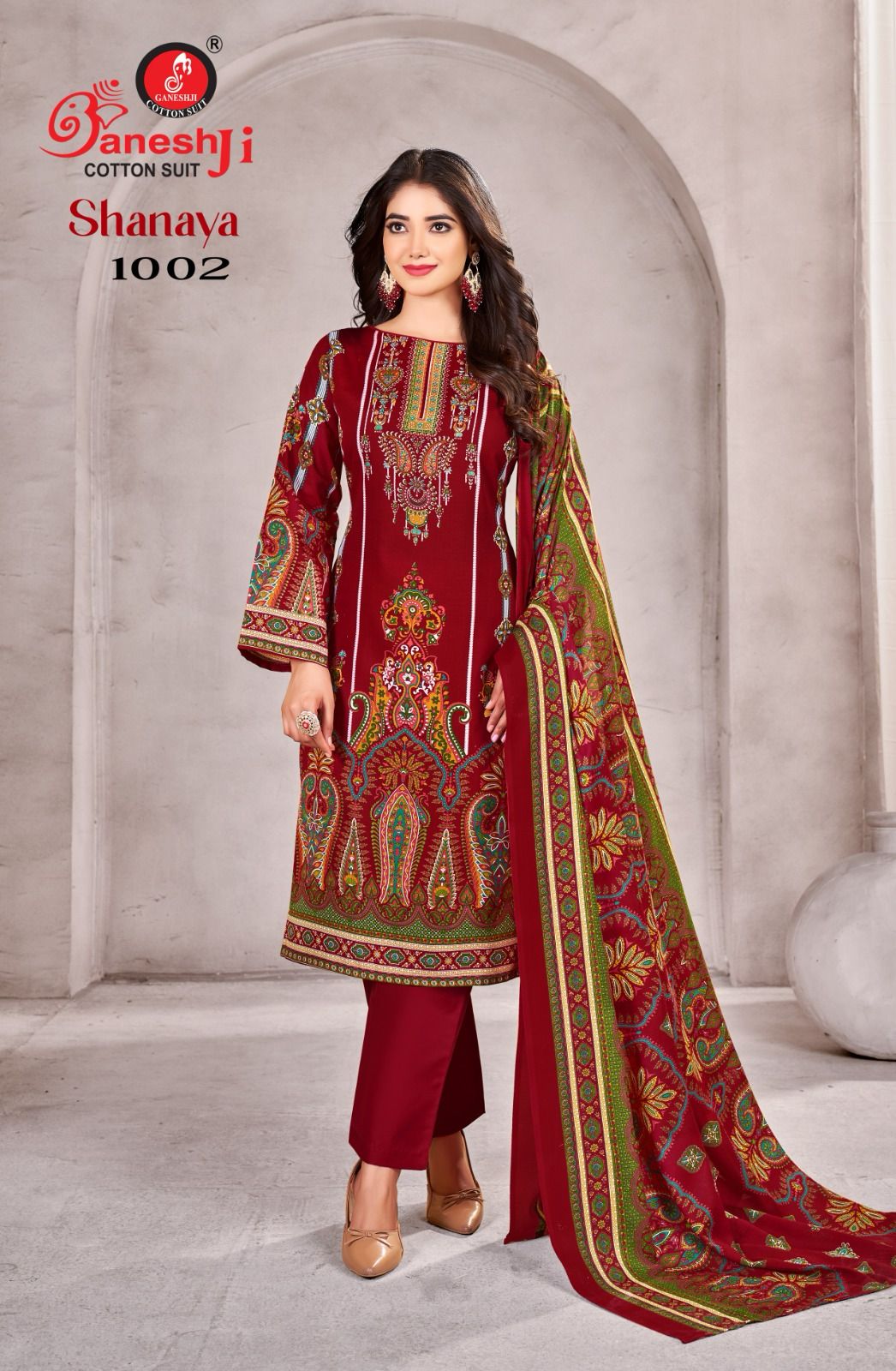 Shanaya Vol 1 By Ganeshji Karachi Cotton Dress Material Orders In India
